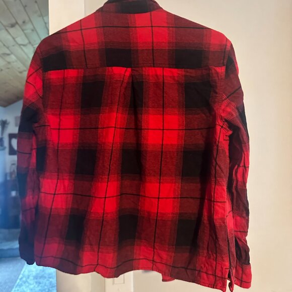 Old Navy boyfriend flannel sz M - Picture 3 of 3